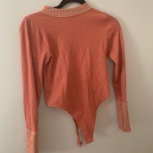 Pink/Nude Urban Outfitters Mockneck Bodysuit